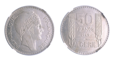 Algeria y1949 Copper-Nickel ESSAI 50 Francs (KM-E2)