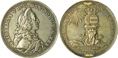 OLDENBURG, Germany/Denmark & Norway 1749 Ag Medallion
