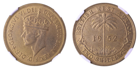 British West Africa 1952H Br Two Shillings *MS 63*