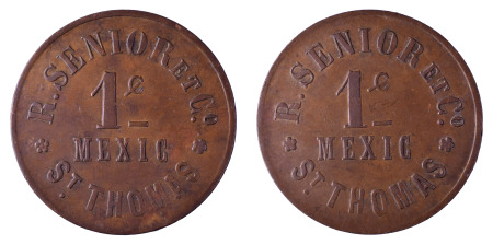 Danish West Indies; 1 cent Token
