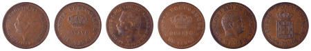 India (Portuguese) 1881-1901; 3 coin lot