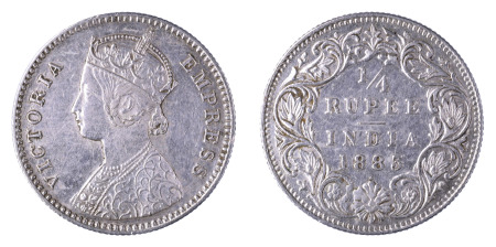 India (British) 1883 (b) Dot; 1/4 Rupee