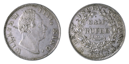 India (British E.I.C.) 1835 (c) 1/2 Rupee