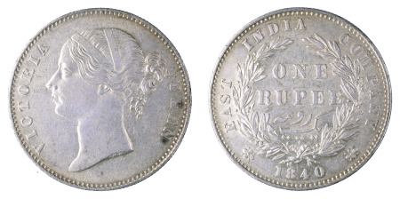 India (British E.I.C.) 1840 (c); 1/2 Rupee