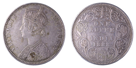 India (British) 1888 B Raised; Rupee