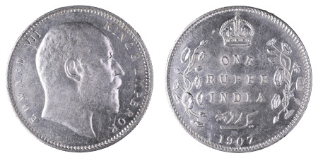 India (British) 1907 (c); Rupee
