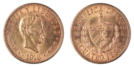 Cuba 1916; 4 Pesos