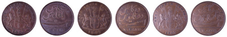 India (British E.I.C.) Madras Presidency 1803; ; 3 coin lot