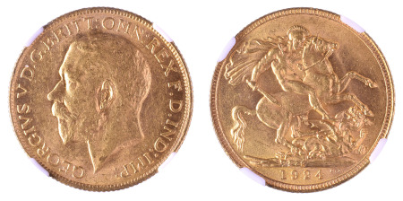Australia 1924 S Au; Sovereign *MS61*
