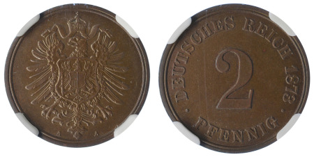 Germany 1873A  Empire Cu 2 Pfennig