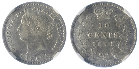 Canada 1885 Ag 10 Cents