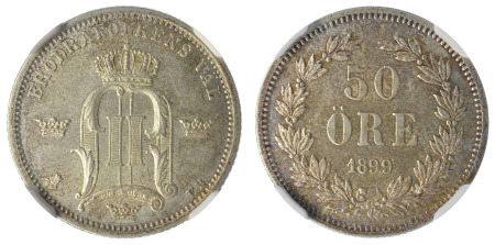 Sweden 1899 EB Ag 50 Ore