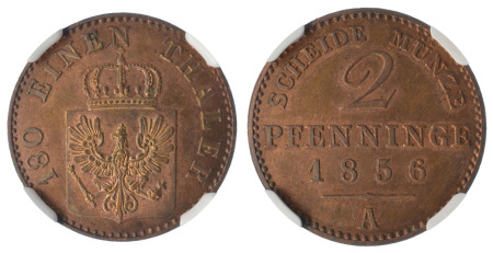 Germany 1856A Prussia PROOF 2 Pfennig