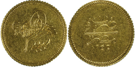 Egypt 1839 AH1255/1 Au; 100 Qirsh
