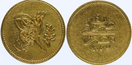 Egypt 1843 AH1255/4 Au; 100 Qirsh