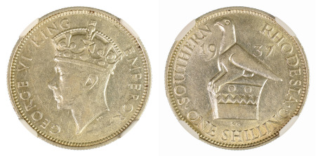 Southern Rhodesia 1937 1 Shilling - AU 58