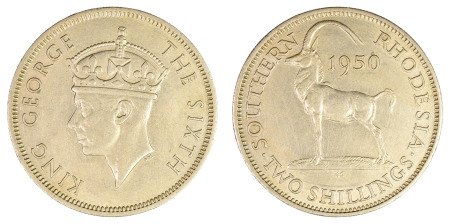 Southern Rhodesia 1950 2 Shilling - UNC