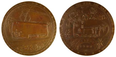 Belgian Congo 1906 -1956 "Lower Congo to Katanga Rail Road" Medallion