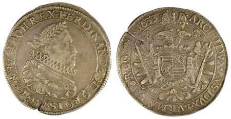 Hungary 1633KB Ag Thaler "Ferdinand III"