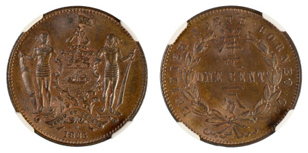 British North Borneo 1885H Cu 1 Cent *MS 64*