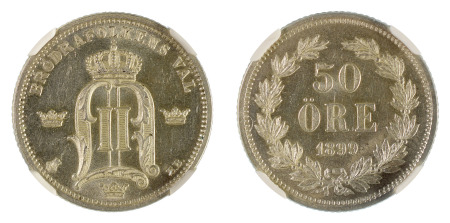 Sweden 1899EB Ag 50 Ore
