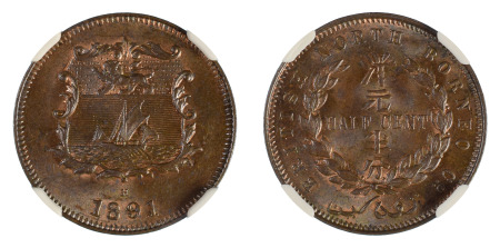 British North Borneo 1891H Cu 1/2 Cent *MS 65 B*