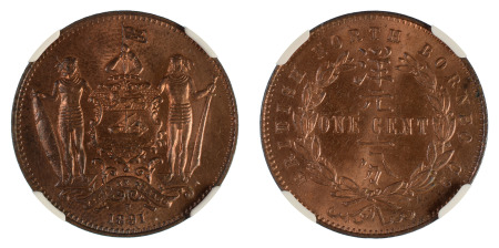 British North Borneo 1891H Cu 1 Cent *MS 64 B*