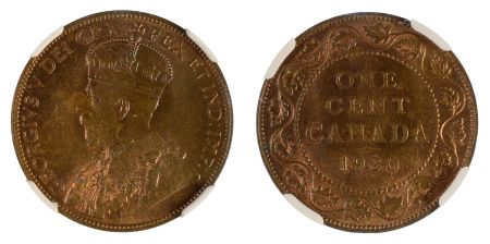 Canada 1920 Cu Large 1 Cent
