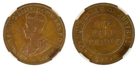 Australia 1919 1/2 Penny *MS 64 BN*