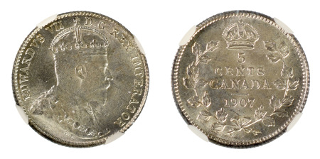 Canada 1907 5 Cents *MS 64*