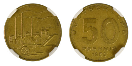 East Germany 1950a  Br 50 pfennig , KM 4 *MS 63*