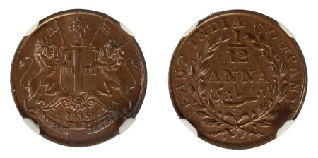 India / British EIC 1835(M) 1/12 Anna *MS 65 BN*