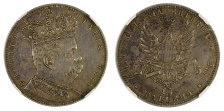 Eritrea 1891 5 Lira (Tallero)  *XF 45*