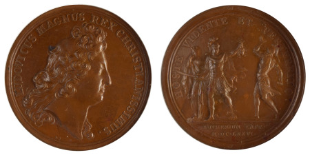 France 1676 Bronze Medal "Taking Of Bouchain" by J.Mauger - (41mm) *MS 65 BN*