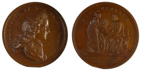 France 1719 Bronze Medal "University Of Paris" Blanc - (41mm) *MS 64 BN*