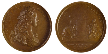 France 1721 Bronze Medal "Restoration" *MS 63 BN*