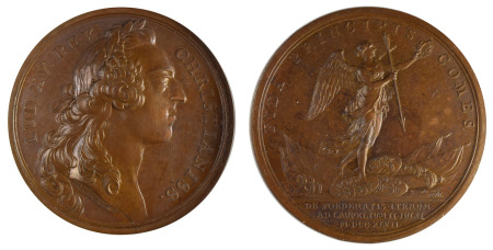 France 1747 Bronze medal "Battle" *MS 64 BN*