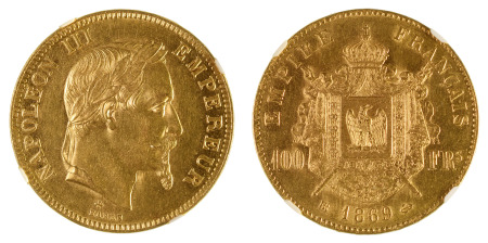 France 1869BB Au 100 Francs