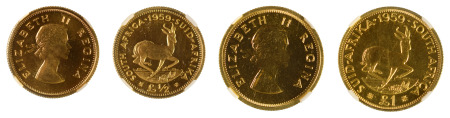 South Africa 1959 Au Proof Sovereign & ½ Sovereign set, Elizabeth II