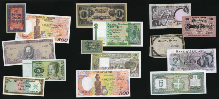 Lot of modern bank notes