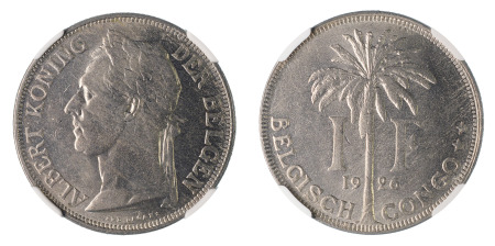 Belgian Congo 1926 Cu Ni 1 Franc, Flemish Legends