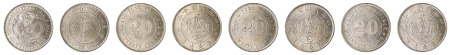 China, Kwang-Tung Provinces 1890-1921 4x Coin lot of 20 Cents