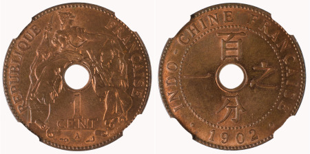 French Indo-China 1902A Cu 1 centime