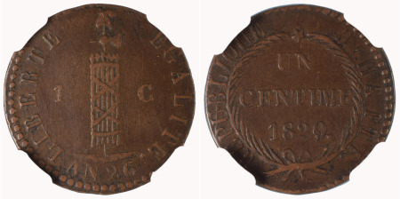 Haiti 1829 (An'26) Cu 1 Centime