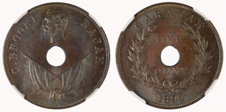 Sarawak 1892H Cu 1 Cent