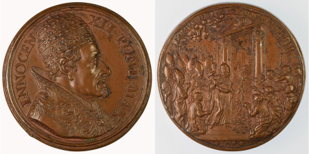 Italian States, Vatican 1700 (Ae) Medallion, Opening of the Gateway to Heaven by Innocent XII