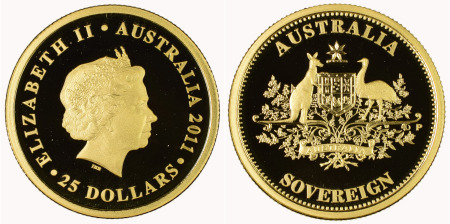 Australia 2011 Au Proof 25 Dollars (Sovereign) 