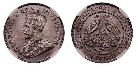 South Africa 1931 (Cu) 1/4 Penny