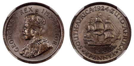 South Africa 1924 (Cu) 1/2 Penny