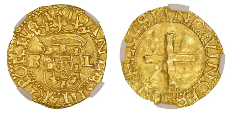 Portugal 1521 -57 (Au) Lisbon, Cruzado, NGC MS 62 